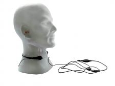 Headset with throat mic for Motorola two-way radios